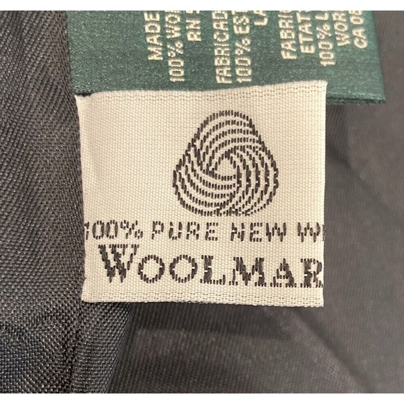 Lauren Ralph Lauren Vtg Blazer Women's 16 Navy Worsted Wool Jacket 3D Gold Crest - Picture 9 of 16